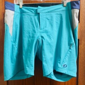 Pearl Izumi Aqua and Navy Cycling Shorts w/ liner - XXL
